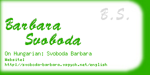 barbara svoboda business card
